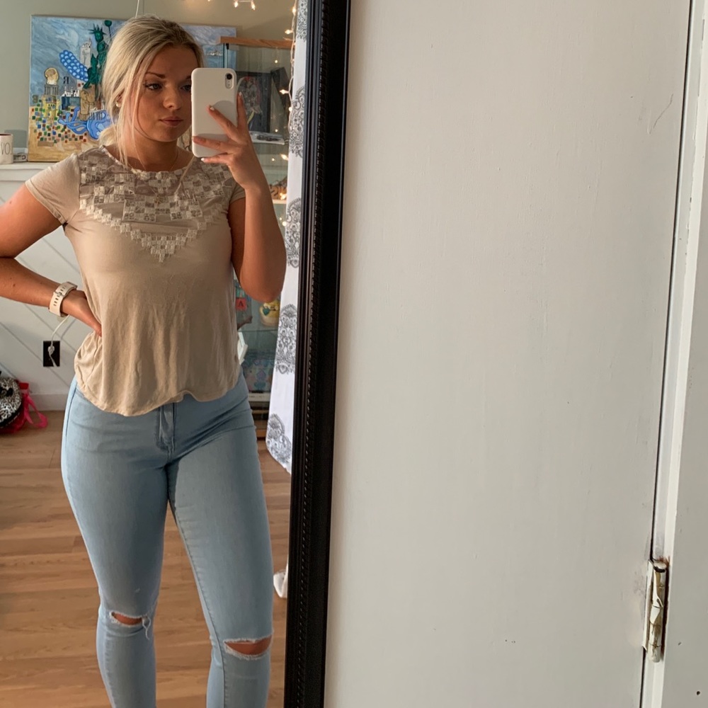Gold detailed top